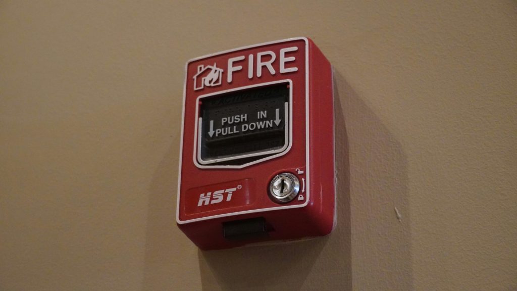 Fire alarm button